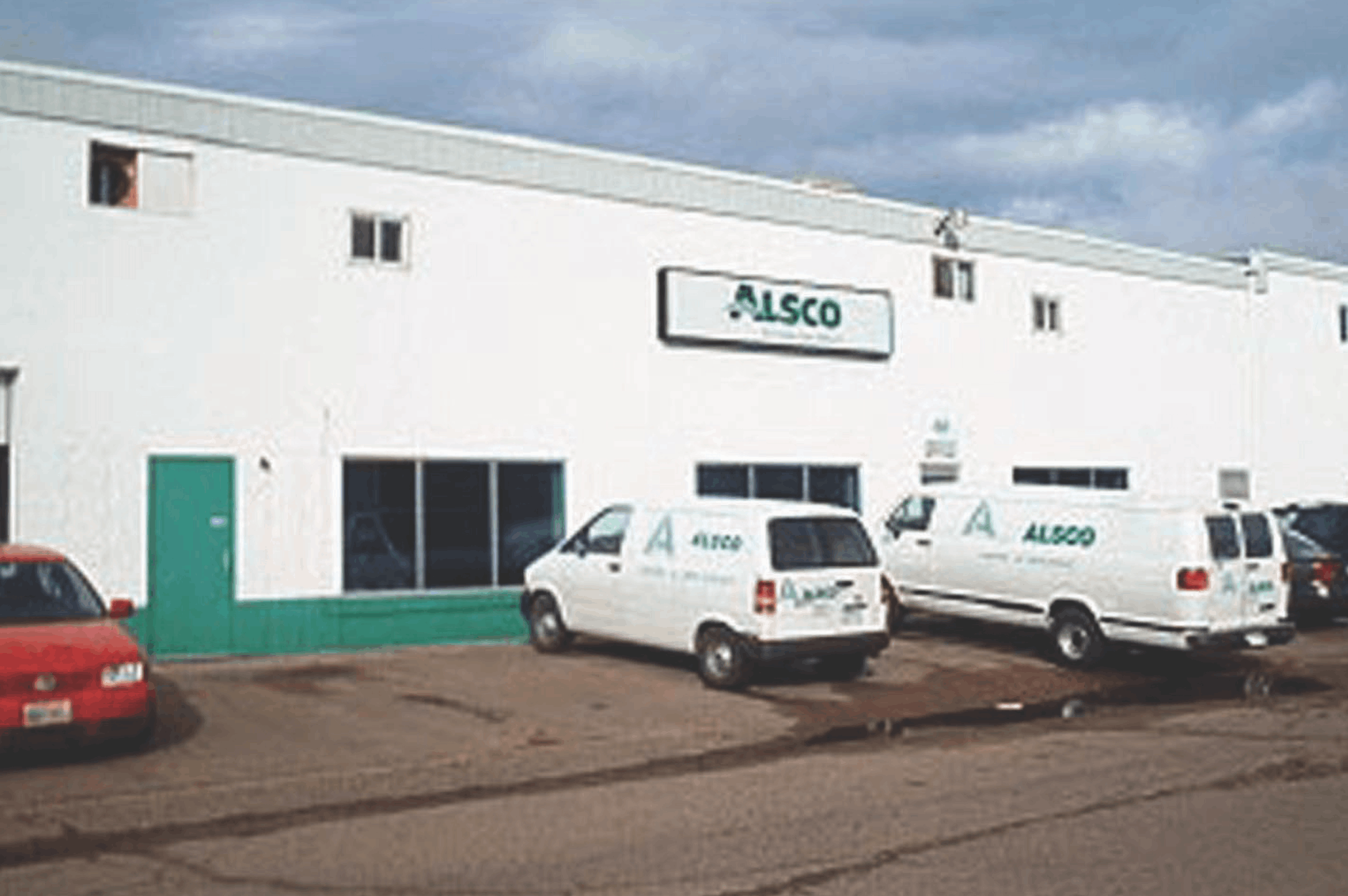 This is a photo of the exterior of the Alsco Uniforms location.
