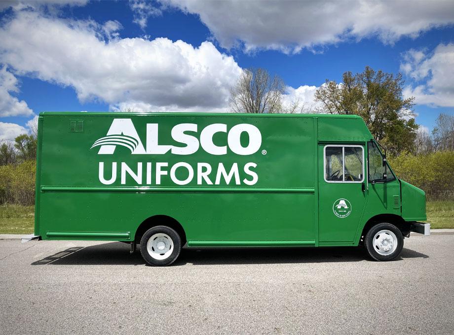 Alsco Truck under blue skies