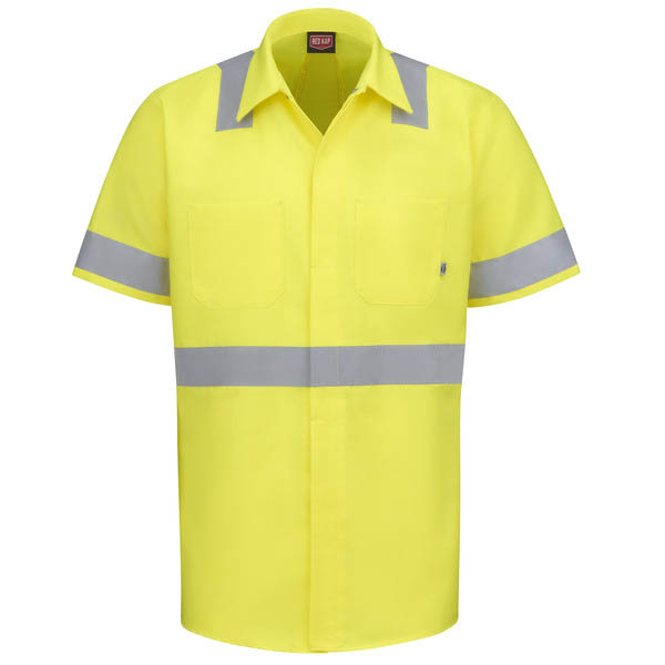 Short Sleeve Hi-Visibility Ripstop Work Shirt with MIMIX® + OilBlok, Type R Class 2