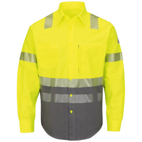 Men's High Visibility Color Block Uniform Shirt