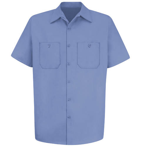 Short Sleeve Wrinkle-Resistant Cotton Work Shirt