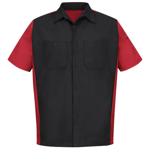 Two-Tone Shirt Sleeve Crew Shirt