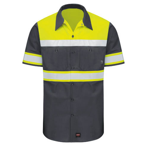 Hi-Visibility Short Sleeve Ripstop Color Block Work Shirt - Type O, Class 1