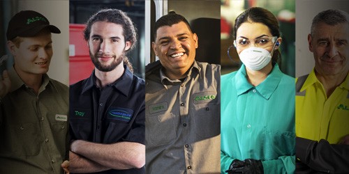 Man wearing Alsco-branded uniform.